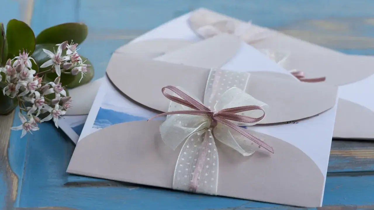 Eleganckie zaproszenia ślubne z kokardkami. Gdy nie możesz przyjąć zaproszenia, jak odmówić przyjścia na wesele?