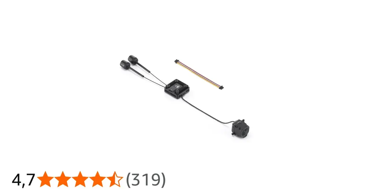 DJI O4 Air Unit Pro z antenkami i kablem.