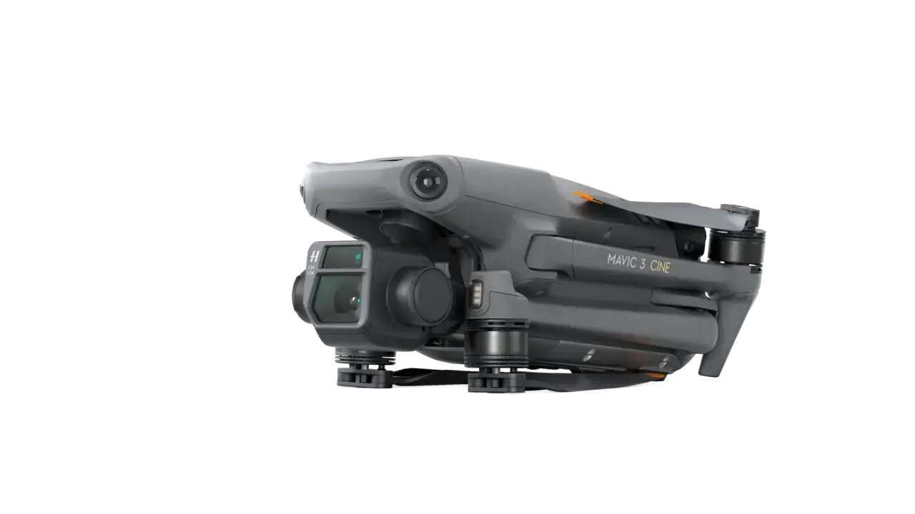 Szary dron Mavic 3 Cine gotowy do latania dronem we Włoszech, uchwyci zapierające dech w piersiach widoki.