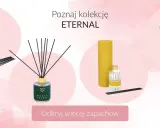 Eleganckie dyfuzory zapachowe z patyczkami. Rozpraszacz światła w butelce "Red Berries" i "Magic Forest" tworzy nastrojową atmosferę.