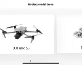 Wybór drona w aplikacji DJI Fly: DJI AIR 3S i DJI NEO.