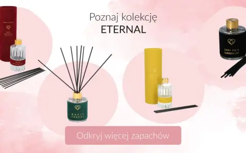 Eleganckie dyfuzory zapachowe z patyczkami. Rozpraszacz światła w butelce "Red Berries" i "Magic Forest" tworzy nastrojową atmosferę.