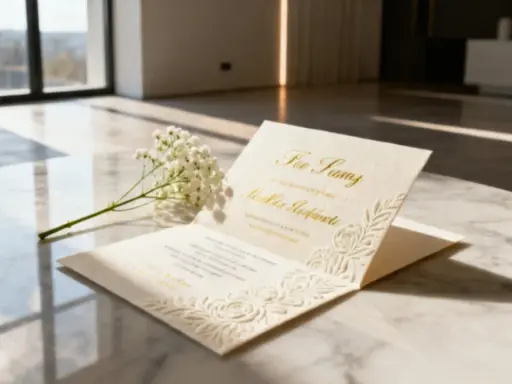 Elegancka czcionka do zaproszeń na marmurowym stoliku, ozdobiona delikatnymi kwiatami.