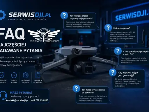 Profesjonalny serwis dronów DJI. FAQ: proces naprawy, czas, części, gwarancja. Skontaktuj się z nami!