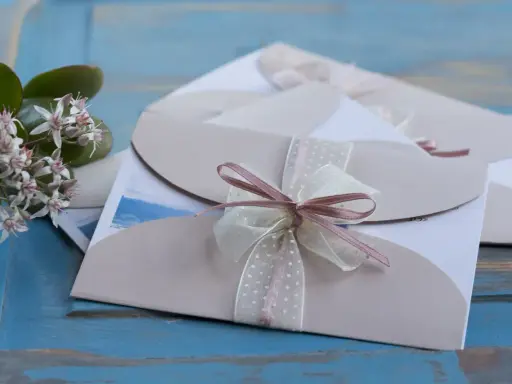 Eleganckie zaproszenia ślubne z kokardkami. Gdy nie możesz przyjąć zaproszenia, jak odmówić przyjścia na wesele?