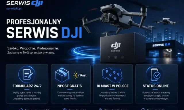 Profesjonalny serwis DJI. Sprawdź gwarancję i status naprawy online. Szybko, wygodnie, profesjonalnie.